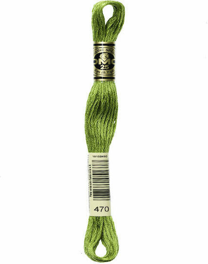 DMC Thread Embroidery Mouliné 117 Cotton in Green color 8m Avocado Green Light