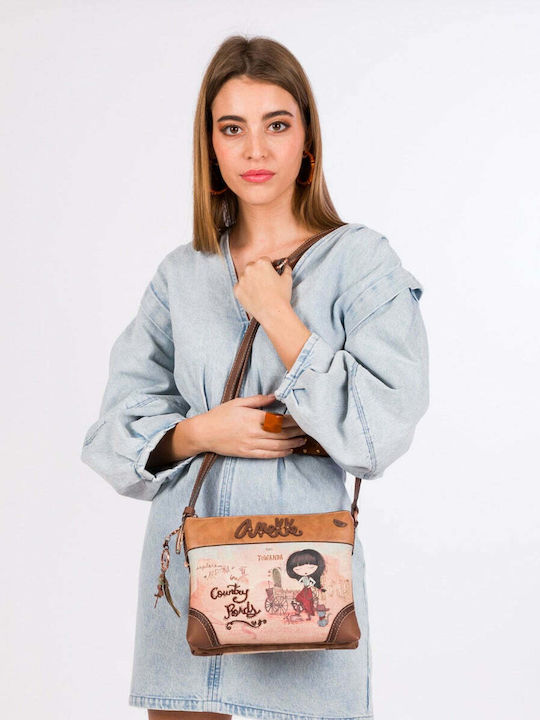 Anekke Γυναικεία Τσάντα 'Ωμου σε Καφέ χρώμα