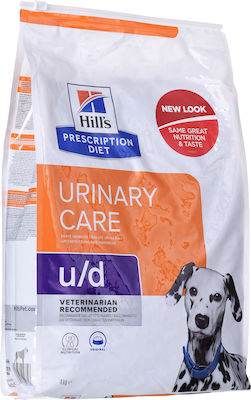 Hill's Urinary Care U/D 4kg Hrană Uscată Dietă pentru Câini Adulți cu Carne