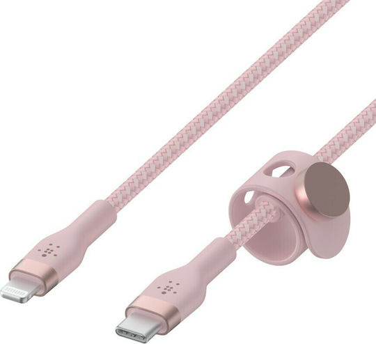 Belkin BoostCharge Flex Pro USB-C to Lightning Cable 15W Ροζ 2m (CAA011BT2MPK)
