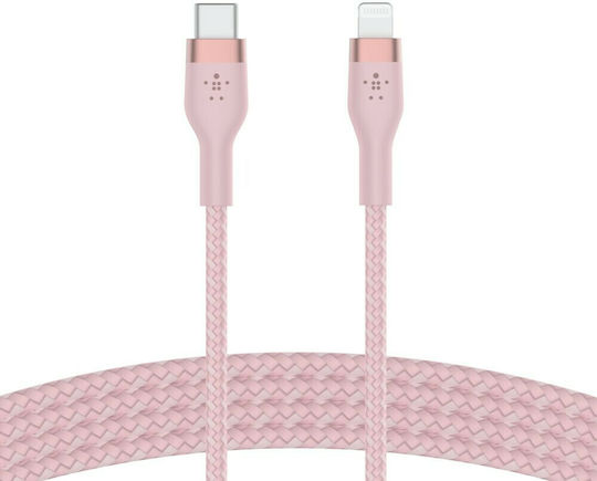 Belkin BoostCharge Flex Pro USB-C to Lightning Cable 15W Ροζ 2m (CAA011BT2MPK)