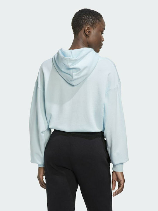 adidas Studio Lounge Φούτερ Γαλάζιο με Κουκούλα