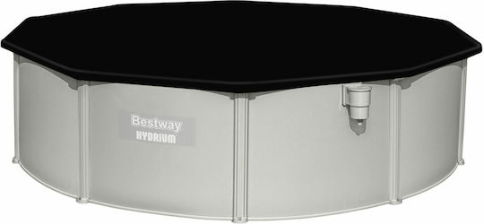 Bestway Στρογγυλή Πισίνα PVC 17430lt με Μεταλλικό Σκελετό 460x120εκ. Γκρι