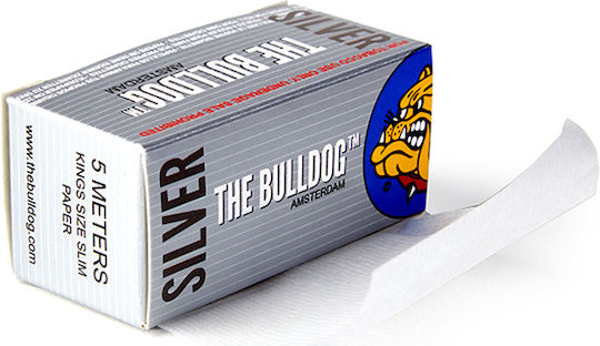 The Bulldog Amsterdam Silver Zigarettenpapierrolle Schlank King Size 5m 1Stück