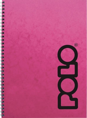 Polo Spiral Notebook Ruled A4 4 Subjects Classic Note 1pcs (Μiscellaneous Designs)