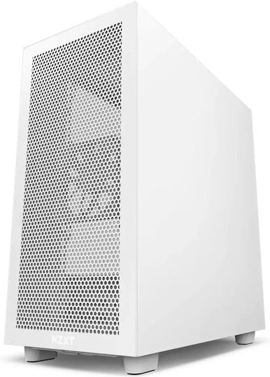 NZXT H7 Flow (2022) Gaming Midi Tower Computer Case with Side Window Matte White