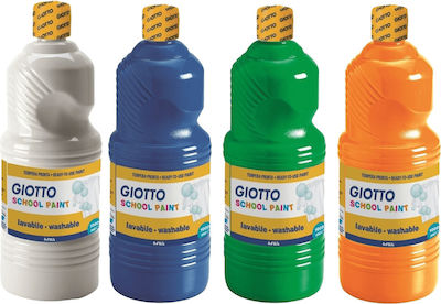 Giotto School Paint Tempera Colour Paint Bottle 1000ml Yellow