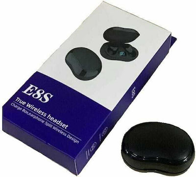 E8S In-ear Bluetooth Handsfree Earphones with Charging Case Blacα