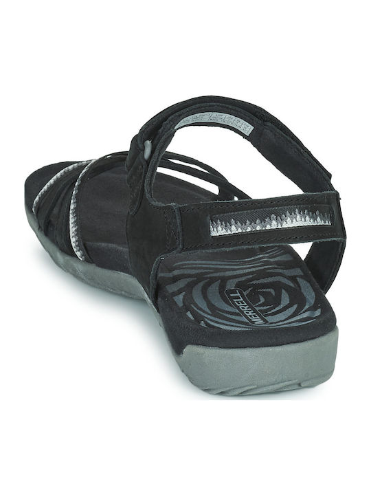 Terran 3 Cush Women's Flat Sandals Sporty in Black Color