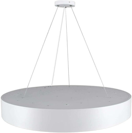 GloboStar Burton Deckenleuchte 60cm Weiß mit Integrierter LED und Fernbedienung
