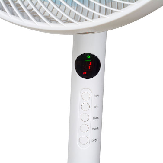Zilan Zilan Pedestal Fan 60W Fan Diameter 40cm with Remote Control White