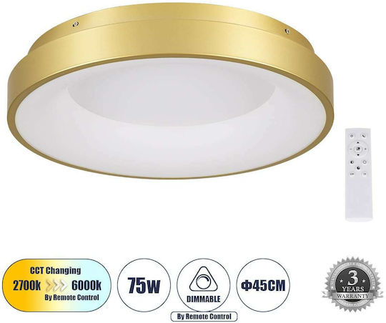 GloboStar Salem Πλαφονιέρα LED με Τηλεχειριστήριο GloboStar Salem Πλαφονιέρα LED με Τηλεχειριστήριο