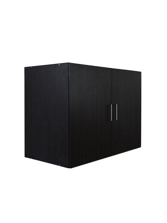 HomeMarkt Jaslyn Rectangular Loft Closet made of Particleboard in Black Color 80x42cm HM350.01 1pcs