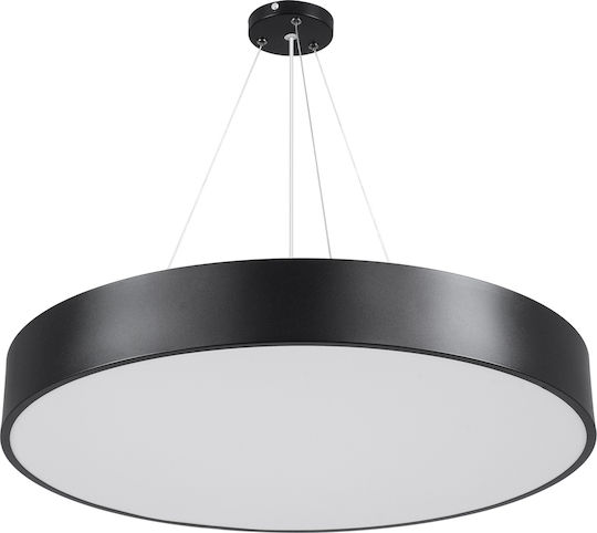GloboStar Burton 61202-S Deckenleuchte 60cm Schwarz mit Integrierter LED und Fernbedienung
