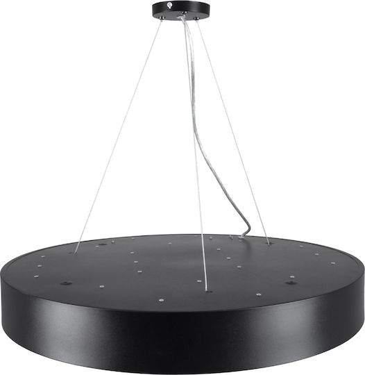 GloboStar Burton 61202-S Deckenleuchte 60cm Schwarz mit Integrierter LED und Fernbedienung