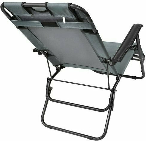 Lounger-Armchair Beach with Recline 3 Slots Gray 153x47x87cm