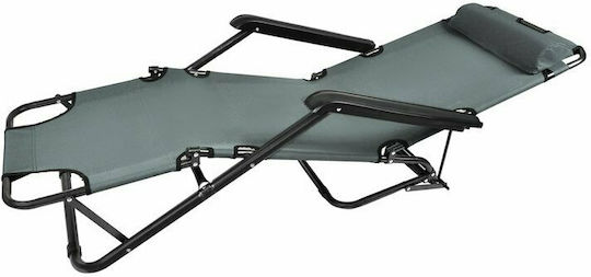 Lounger-Armchair Beach with Recline 3 Slots Gray 153x47x87cm