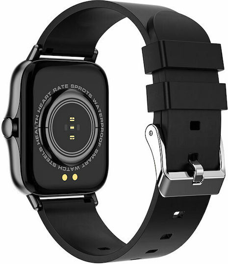 Egoboo M4 Smartwatch mit Pulsmesser (Schwarz)