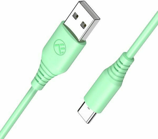 Tellur USB 2.0 Cable USB-C Male - USB-A Green 1m