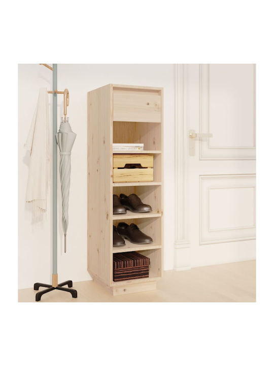 Shoe Organizer with 5 Shelves Brown 34x30x105cm