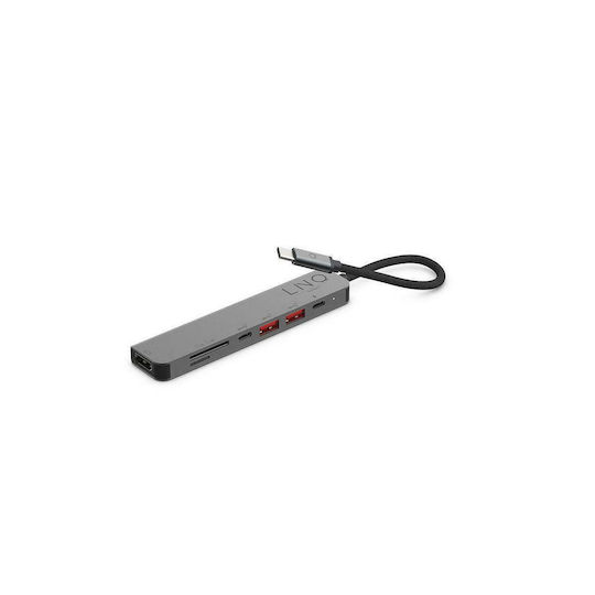 LinQ USB-C Докинг станция с HDMI 4K PD Черен (LQ48016)