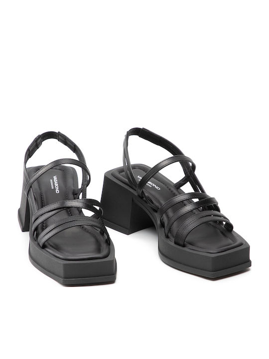 Hennie Leder Sandalen Schwarz