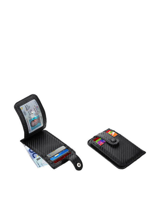 Slim Smart Ανδρικό Πορτοφόλι με RFID Μαύρο