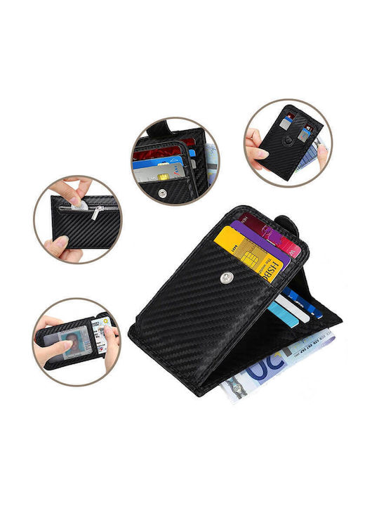 Slim Smart Ανδρικό Πορτοφόλι με RFID Μαύρο