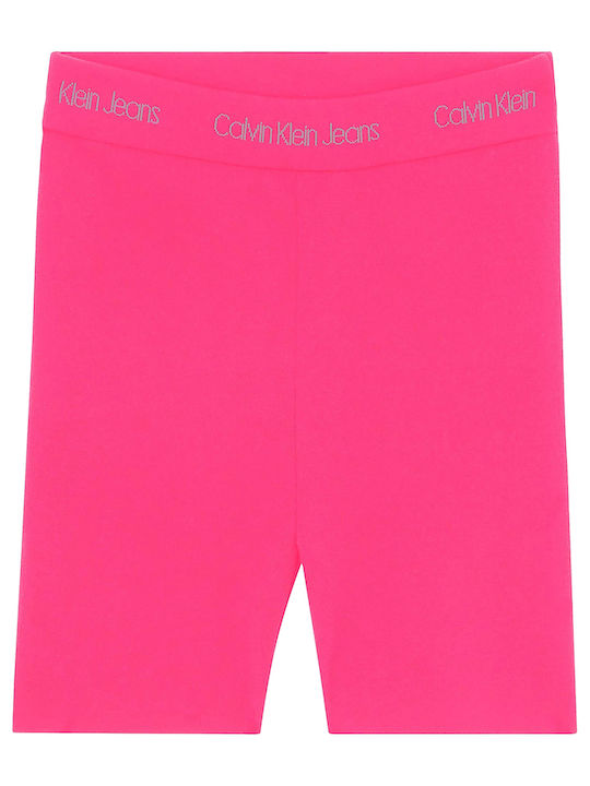 Γυναικείο Ποδηλατικό Κολάν Ψηλόμεσο Neon Pink