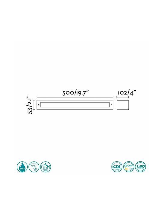 Faro Barcelona Falls Spot Outdoor Floor Lamp 12W with Warm White Light IP67 Silver