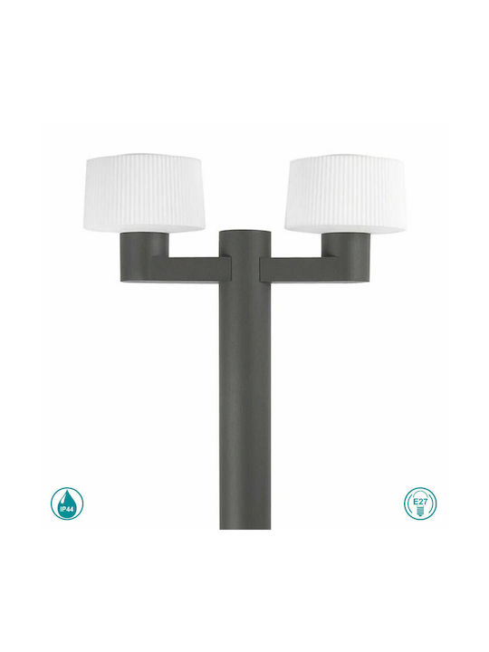 Faro Barcelona Muffin Outdoor Floor Lamp Post 15W IP44 for E27 Socket Black