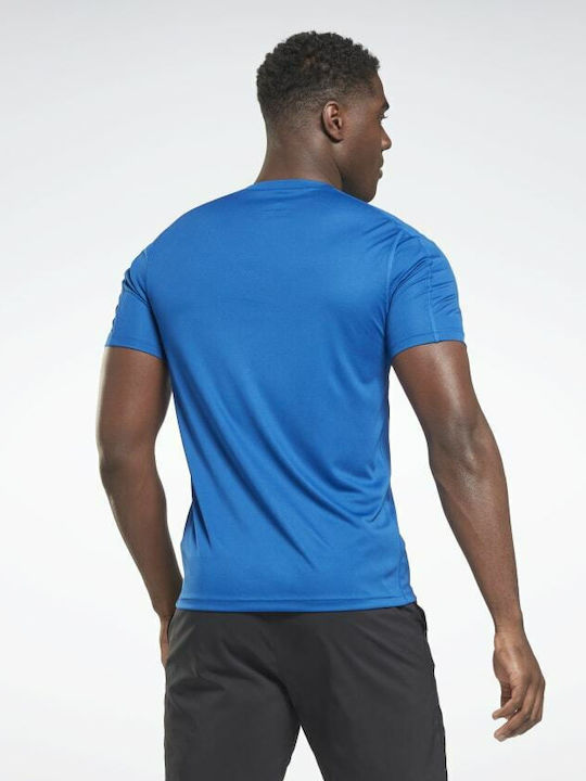 Reebok Training Tech Men's Athletic T-shirt Short Sleeve Vector Blue