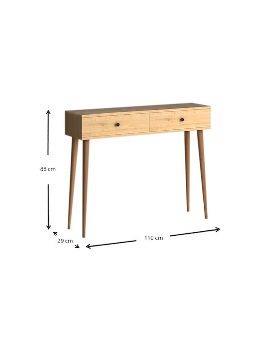 Alis Konsole Oak L110xB29xH88cm