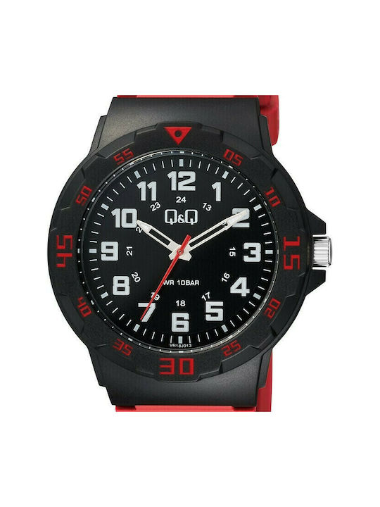 Q&Q Kids Analog Watch with Rubber/Plastic Strap Red
