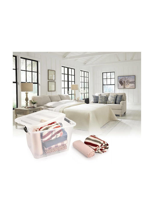 Viosarp New Gen Cutie De Depozitare Din Plastic Cu Capac Transparent 56.5x43x39cm