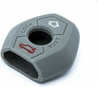 Silicone Car Key Cover Case Car Safety with 2 Buttons for Bmw Gray