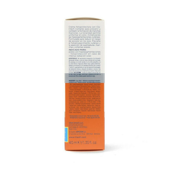 Rilastil D-Clar Uniforming Αντηλιακή Κρέμα Προσώπου SPF50 με Χρώμα Medium 40ml