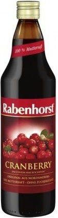 Rabenhorst Βιολογικός Χυμός Cranberry Χωρίς Προσθήκη Ζάχαρης 750ml