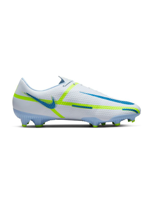 Nike Phantom GT2 Academy FG/MG Χαμηλά Ποδοσφαιρικά Παπούτσια με Τάπες Λευκά