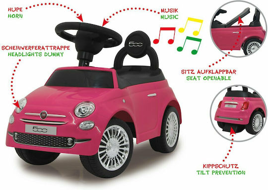 Jamara Fiat 500 Количка Езда На Розова