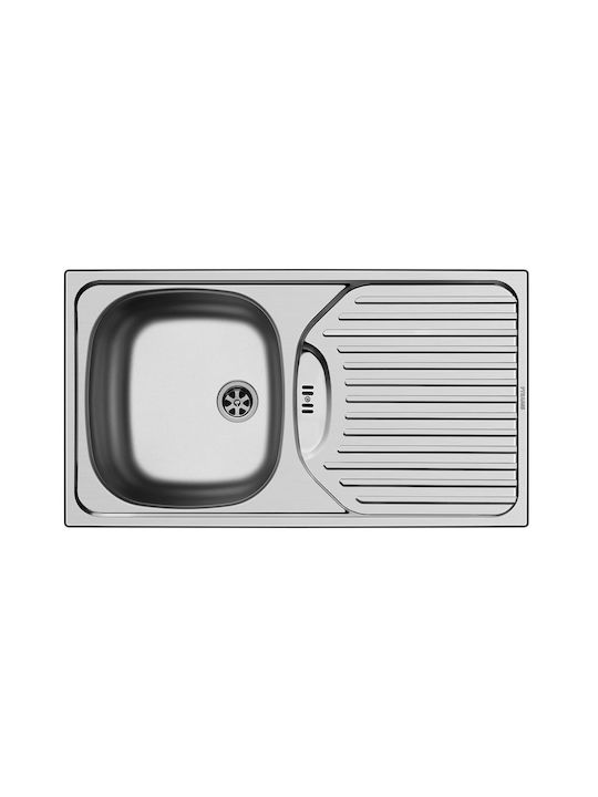 Maidtec Bradford 1B 1D Ένθετος Νεροχύτης Inox Σατινέ Μ78xΠ43.5cm Ασημί