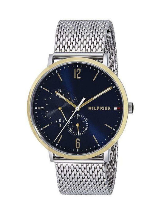 Tommy Hilfiger Brooklyn Men's Watch 40mm Chronograph Battery with Silver Metal Bracelet