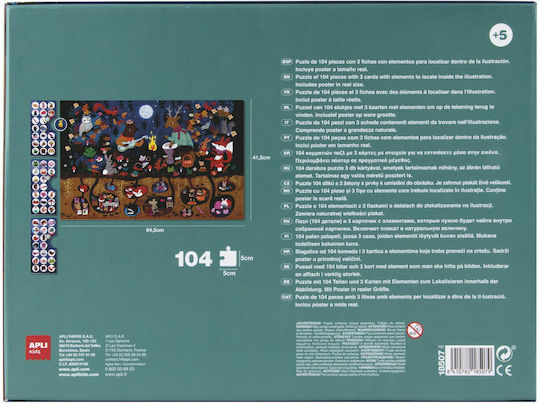 Παιδικό Puzzle Τα Ζωάκια στη Φύση για 5+ Ετών 104pcs Apli Kids