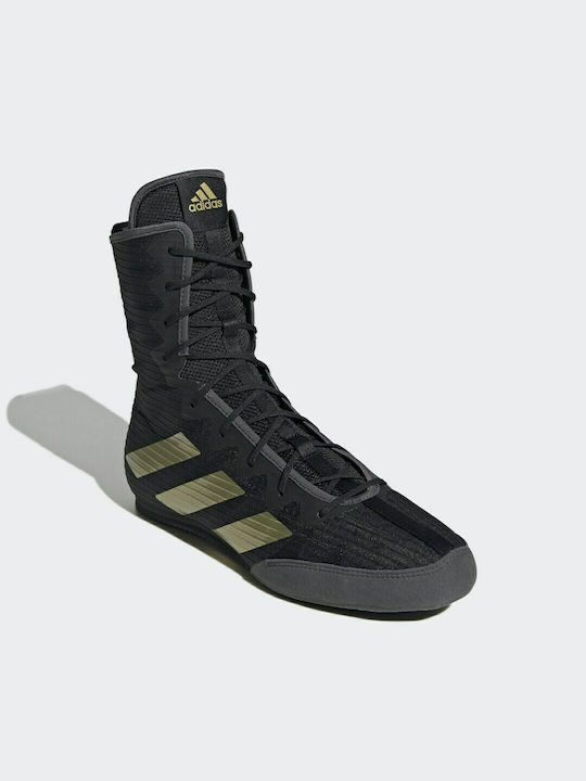 Adidas Box Hog 4 Παπούτσια Πυγμαχίας Ενηλίκων Μαύρα