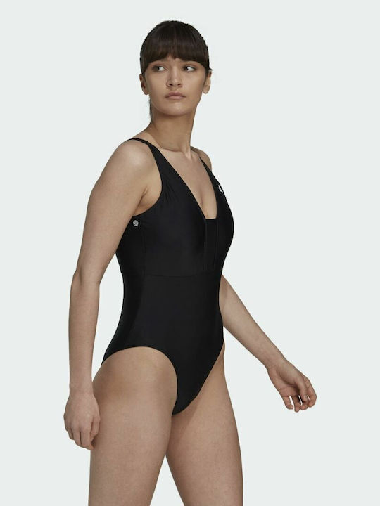 Iconisea 3-Stripes Costum De Baie Întreg Sport Cu Burete Detașabil Negru