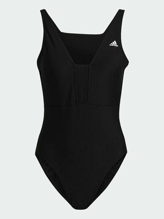 Iconisea 3-Stripes Costum De Baie Întreg Sport Cu Burete Detașabil Negru