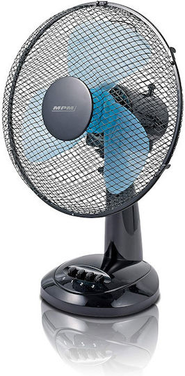 MPM Tischgerät Ventilator 40W Lüfterdurchmesser 34,5cm Schwarze