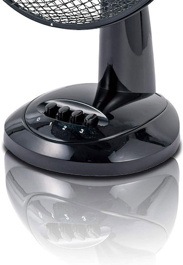 MPM Tischgerät Ventilator 40W Lüfterdurchmesser 34,5cm Schwarze