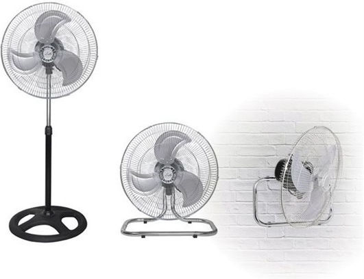 Evivak Ανεμιστήρας Ορθοστάτης 60W Διαμέτρου 45cm Μαύρος