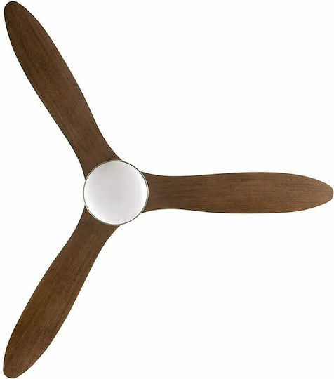 Lucci Air Whitehaven DC Ceiling Fan 143cm with Light Fixture Brushed Chrome